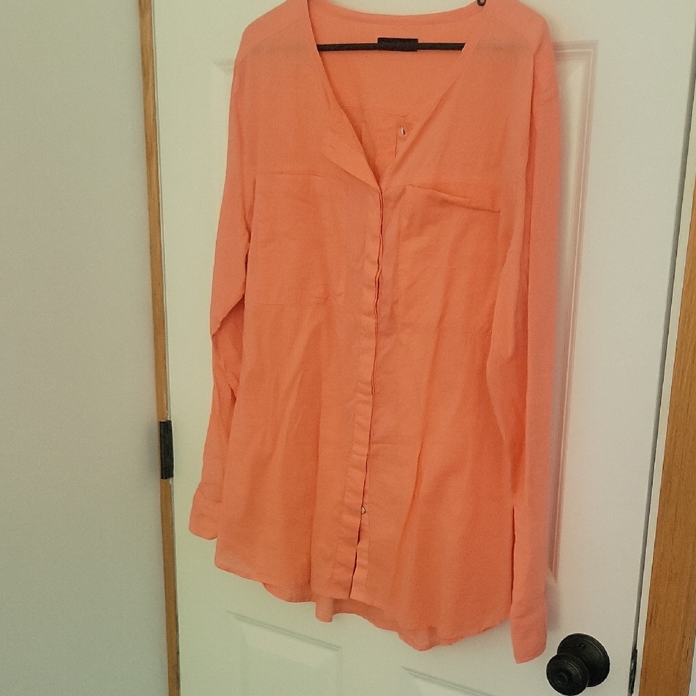 Calvin Klein Jeans Coral Button-Down Shirt